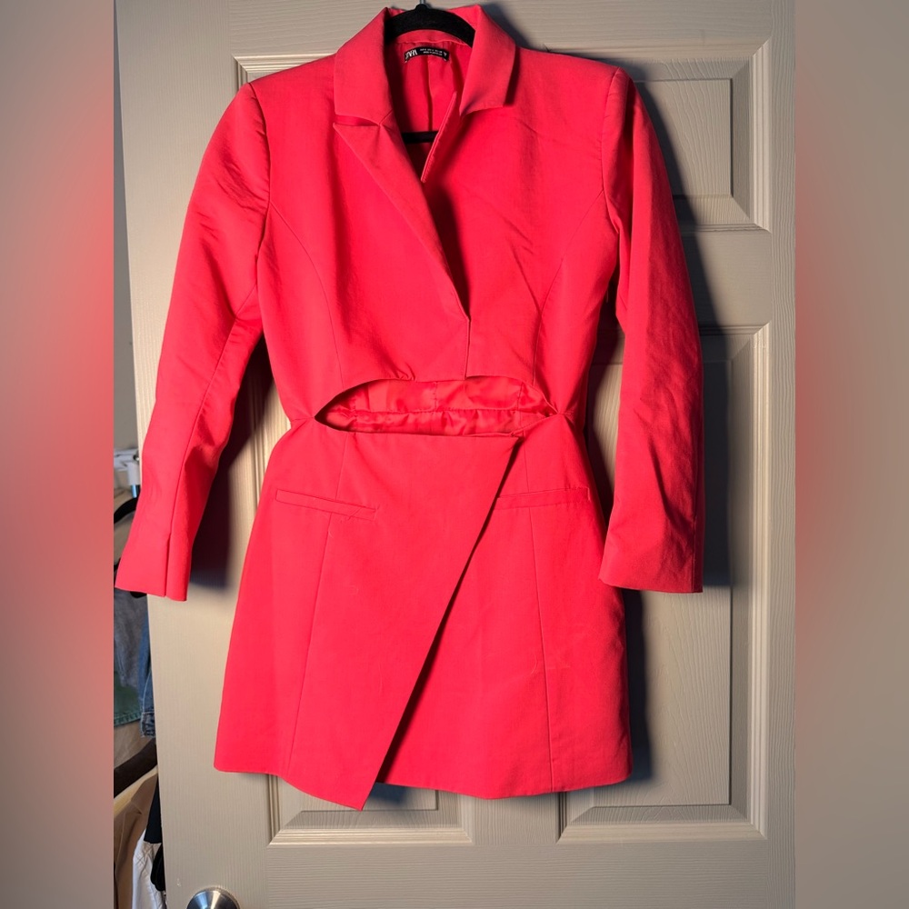 Zara Pink Mini Blazer Dress